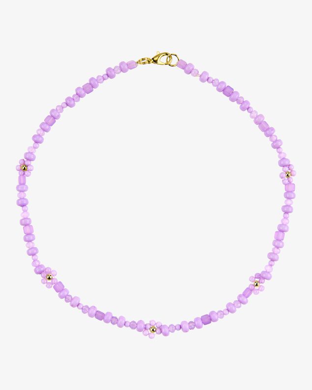Product image 1 of Kid 1-Piece Beaded Flower Necklace - Purple