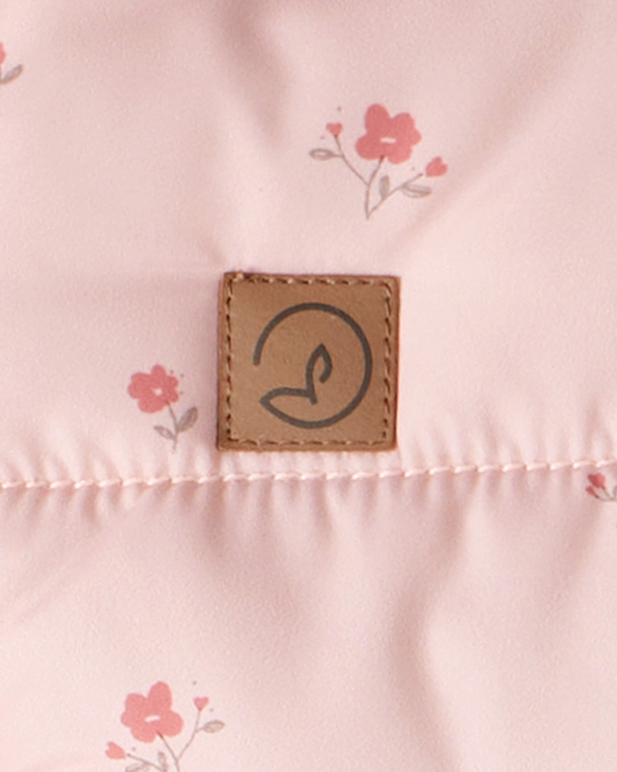 Baby Girl 1-Piece Snowsuit Made with Recycle Materials in Blush Petals Print