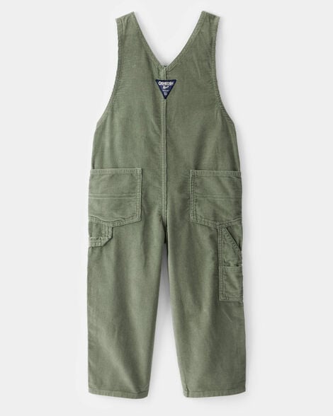Product image 2 of Toddler Solid Corduroy Overalls - Green