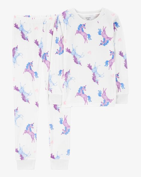  Product image 1 of Kid 2-Piece Fuzzy Velboa Unicorn Pajamas