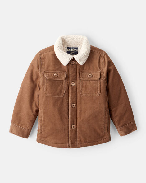 Toddler Boy Corduroy Long-Sleeve Fashion Jacket - Brown
