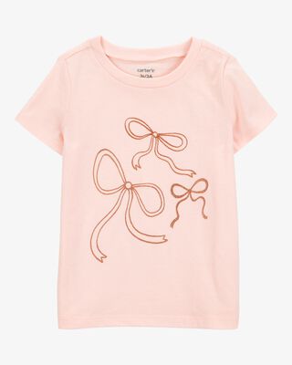 Product image 1 of Toddler Bow Short-Sleeve Graphic Tee - Pink