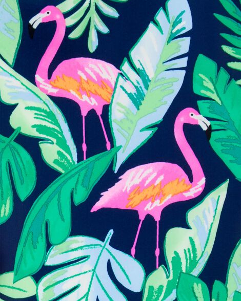  Product image 3 of Toddler 3-Piece Tropical Flamingo Print Rashguard Swim Set