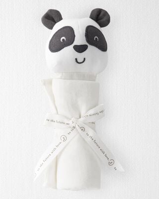 Product image 2 of Baby Cotton Muslin Panda Lovey