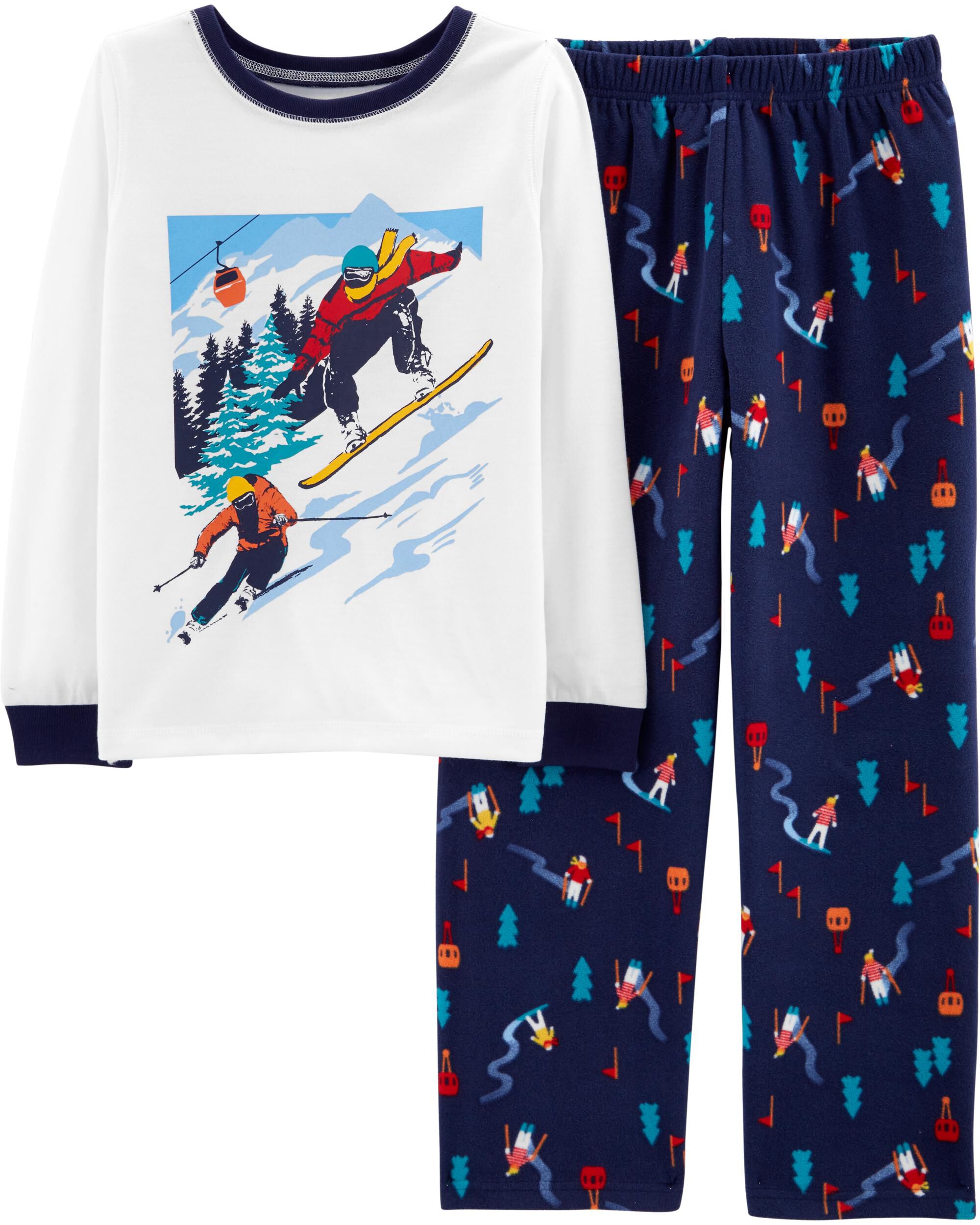 Carters Boys 2T-4T One Piece Rocket Fleece PJs 2T