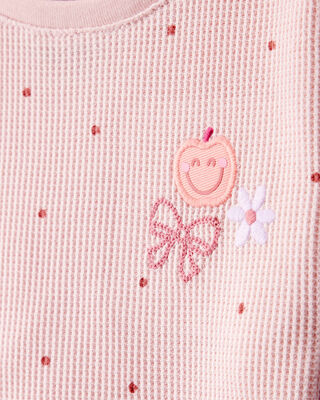 Product image 2 of Baby Girl Polka Dot Short-Sleeve Top - Pink