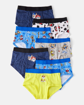 Product image 1 of Toddler Boy 7-Pack PAW Patrol® Brief Underwear - Blue/Navy/White/Yellow