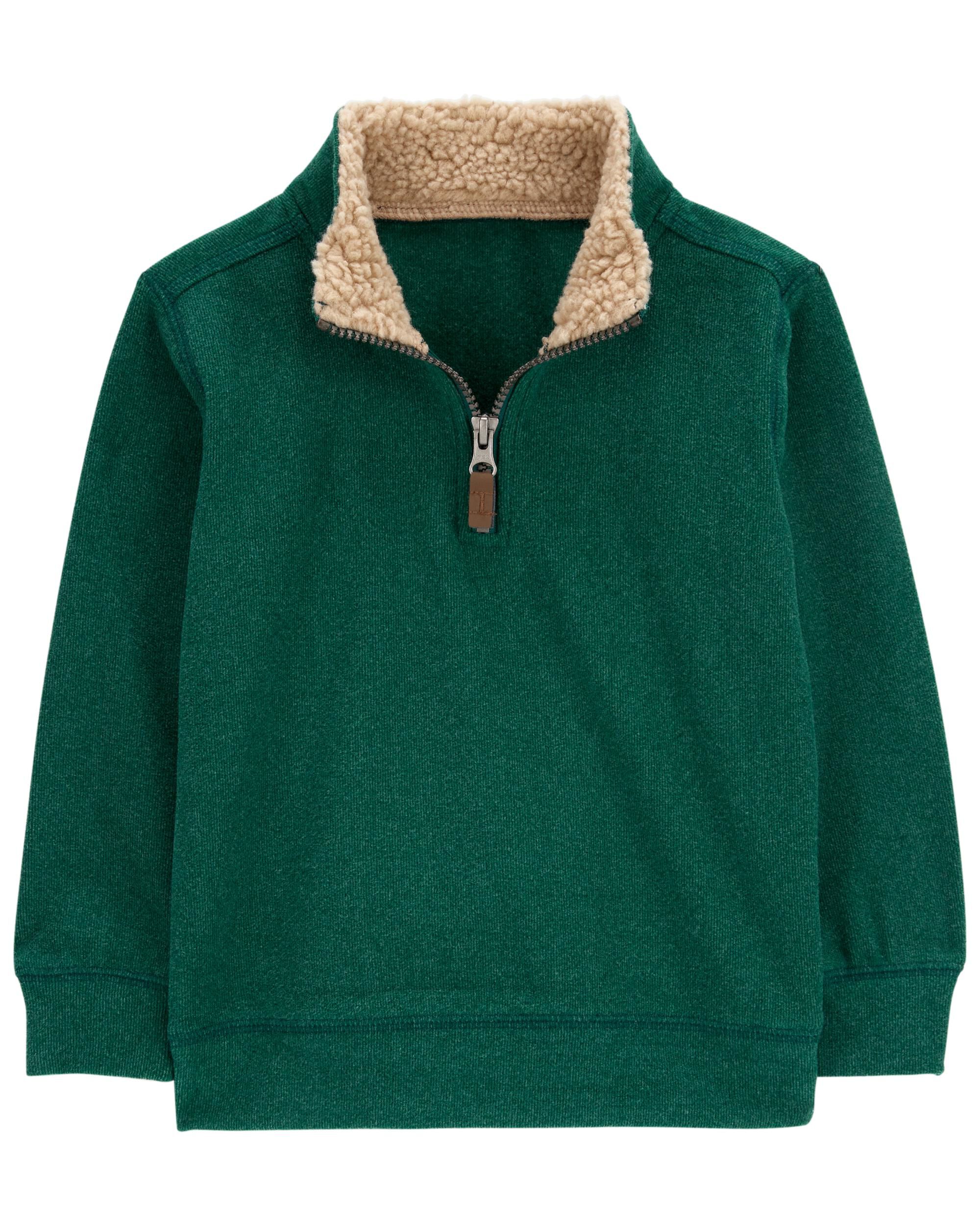 Toddler half zip pullover top