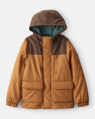 Boys Minecraft® Hooded Heavyweight Winter Jacket - Green