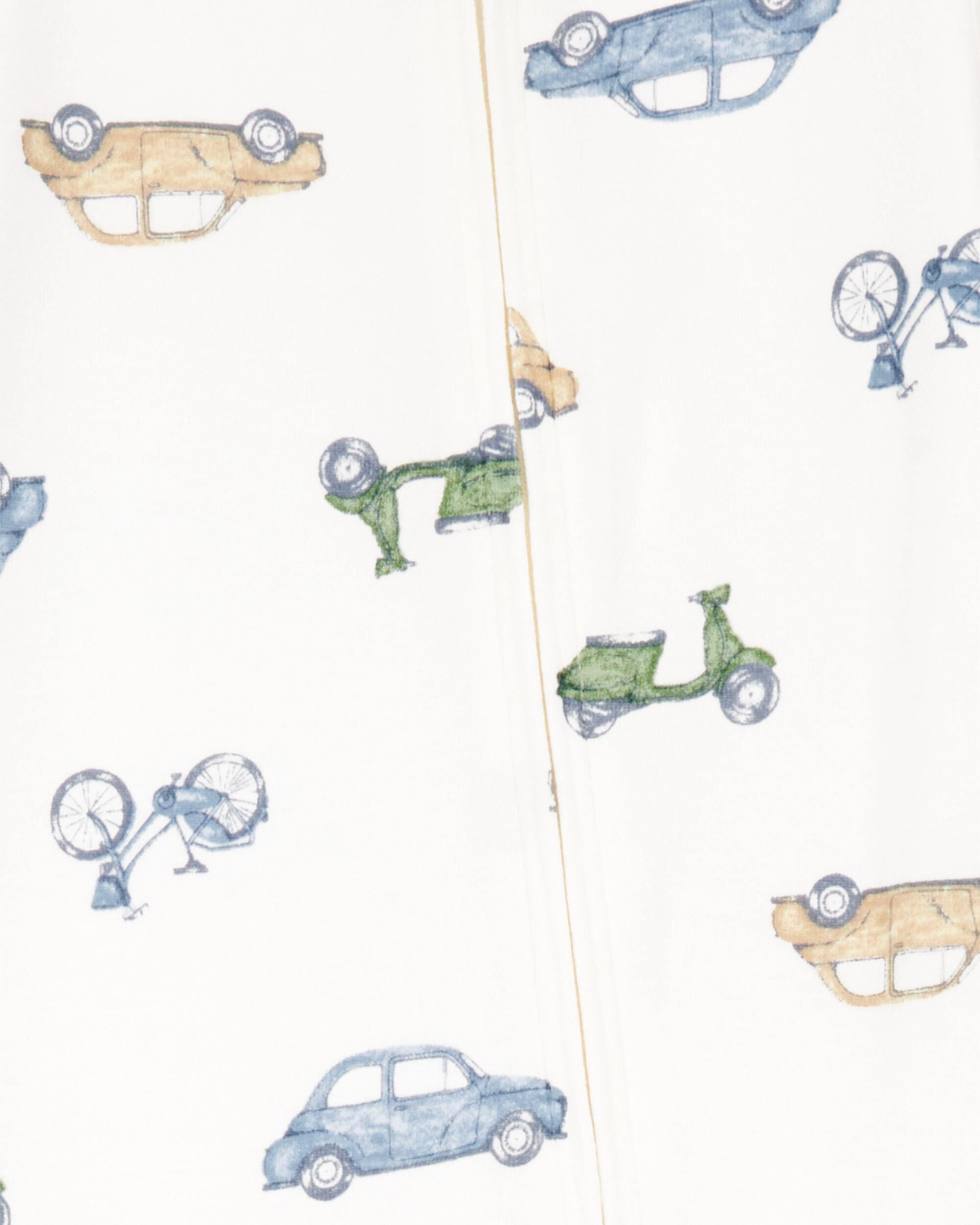 Baby Boy Car Print PurelySoft Footie 1-Piece Pajamas - Ivory