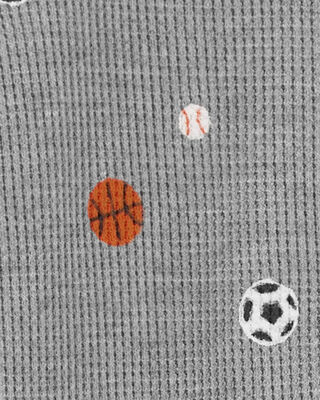 Product image 2 of Baby Sports 2-Way Zip Waffle Knit Sleep & Play Pajamas