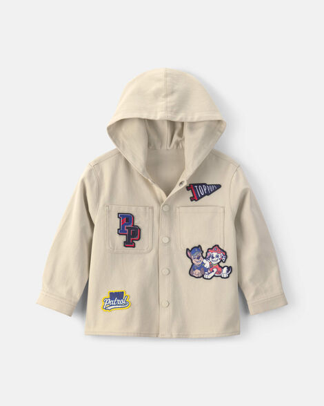 toddler paw patrol®' button-up hoodie - khaki
