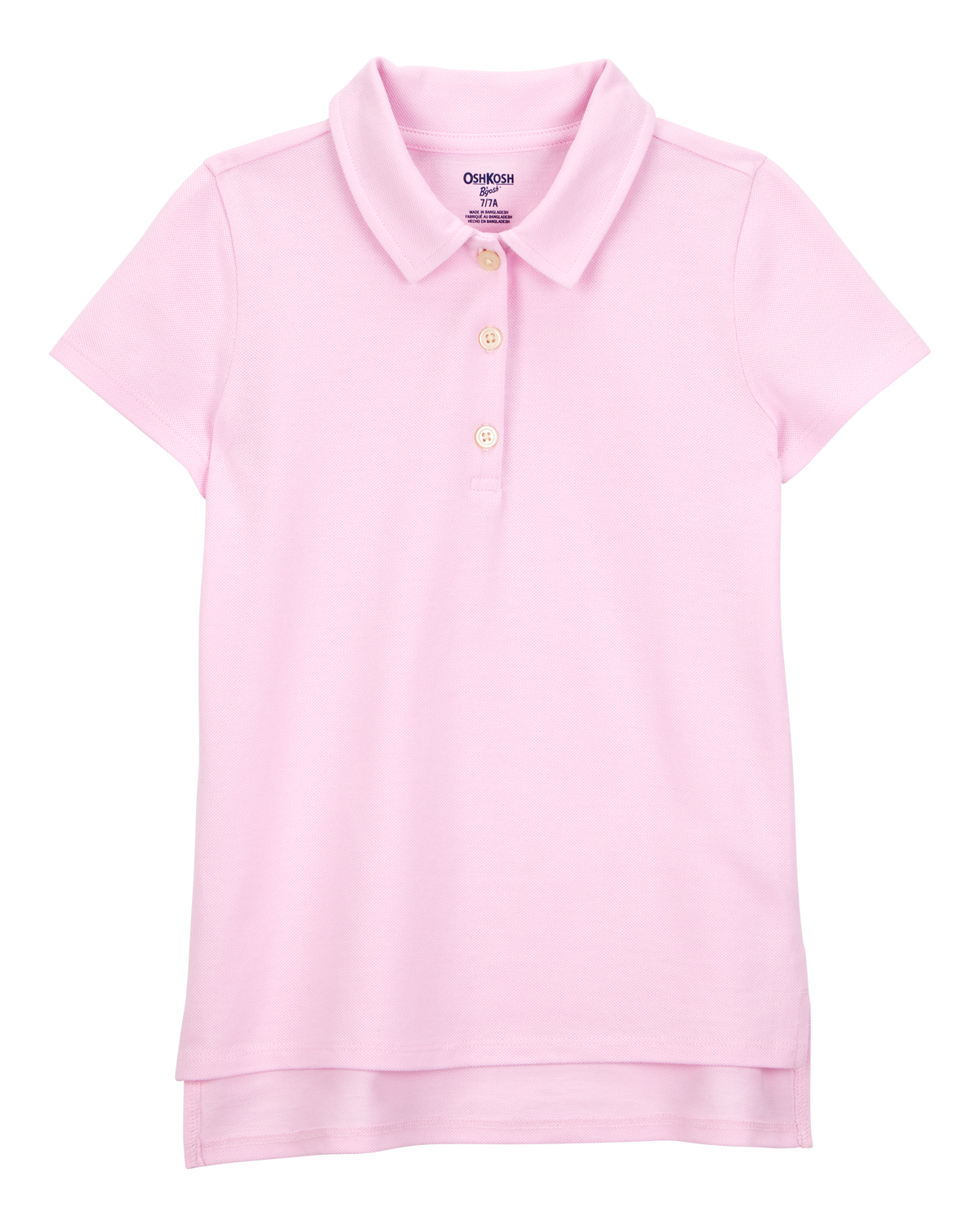 ポロシャツ SATUR Basic pique polo short sleeve t-shirt pink SA252MTS13P Kid Pique Uniform Polo Shirt - Pink - OshKosh | Carter's