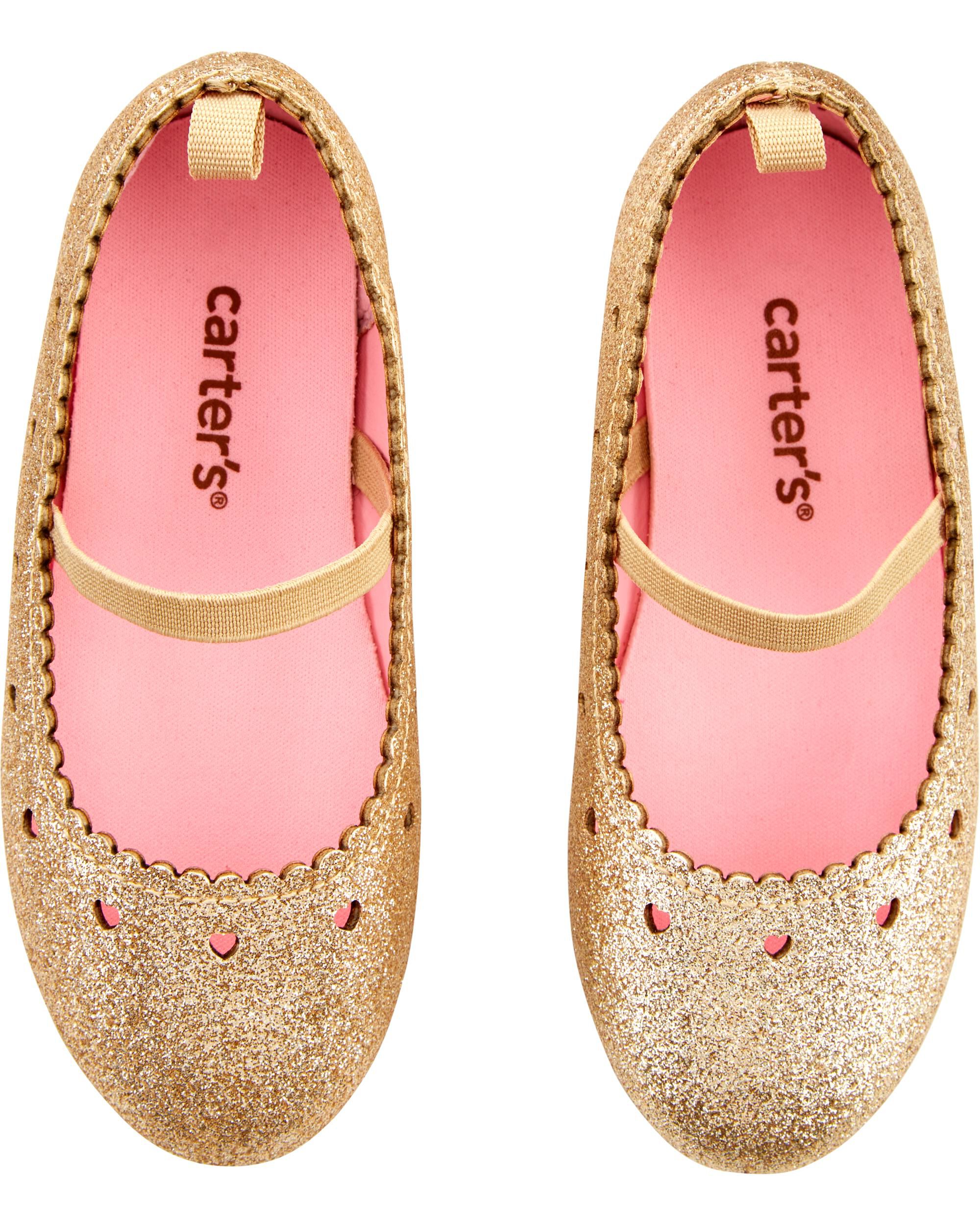 carter's glitter ballet flats