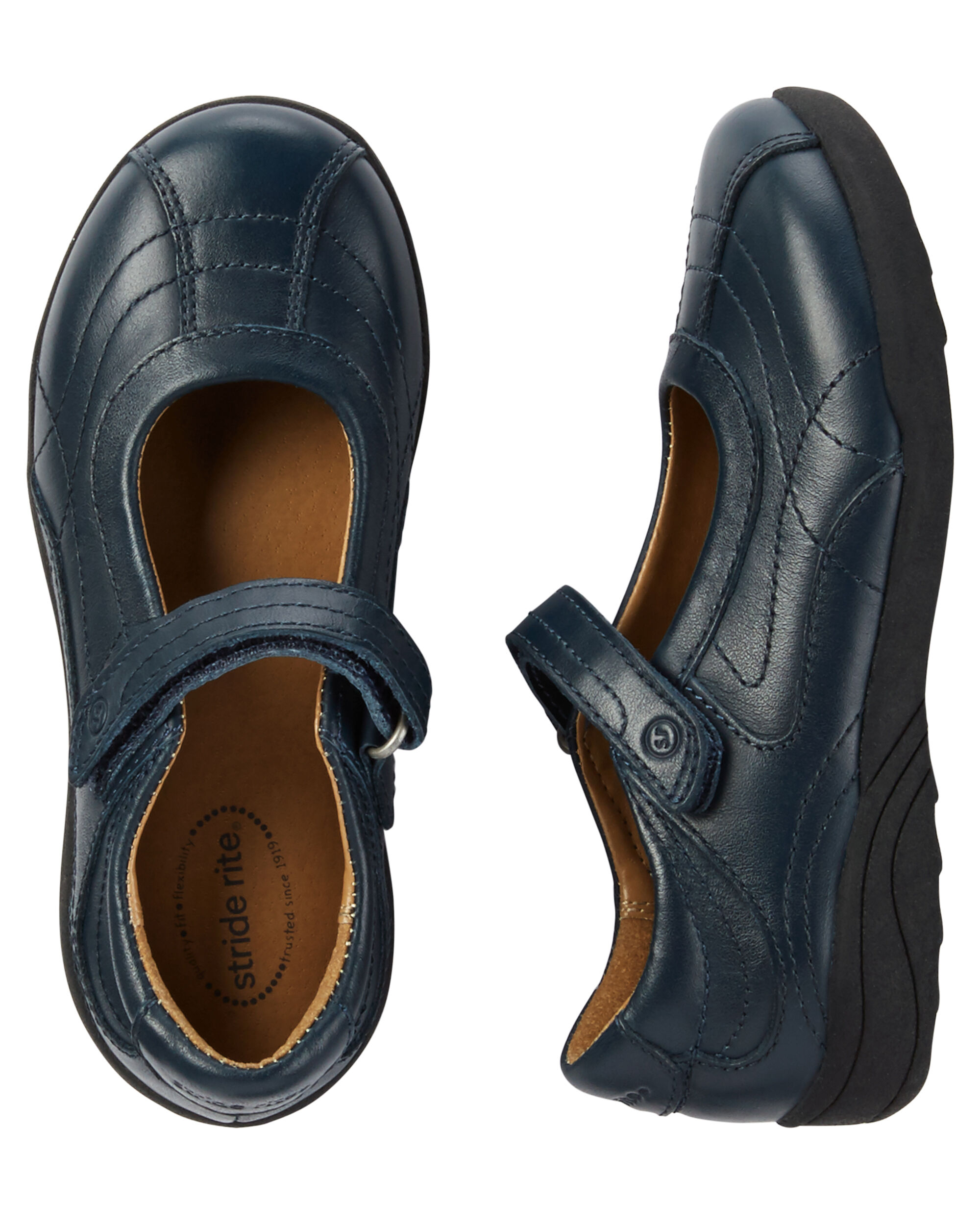 stride rite claire mary jane navy