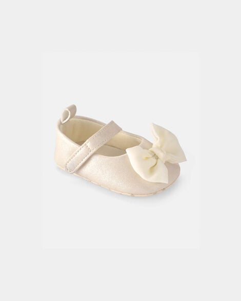 baby girl mary jane dress shoes - cream