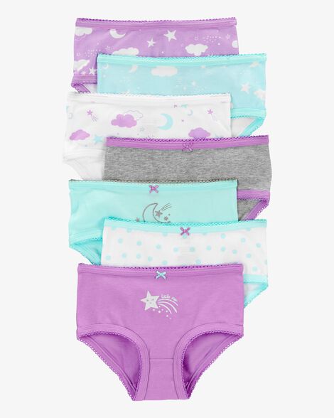  Product image 1 of Kid 7-Pack Star and Moon Brief Stretch Cotton Underwear