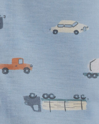 Product image 2 of Toddler Boy 2-Piece Car Print Coat-Style Loose Fit Pajamas
