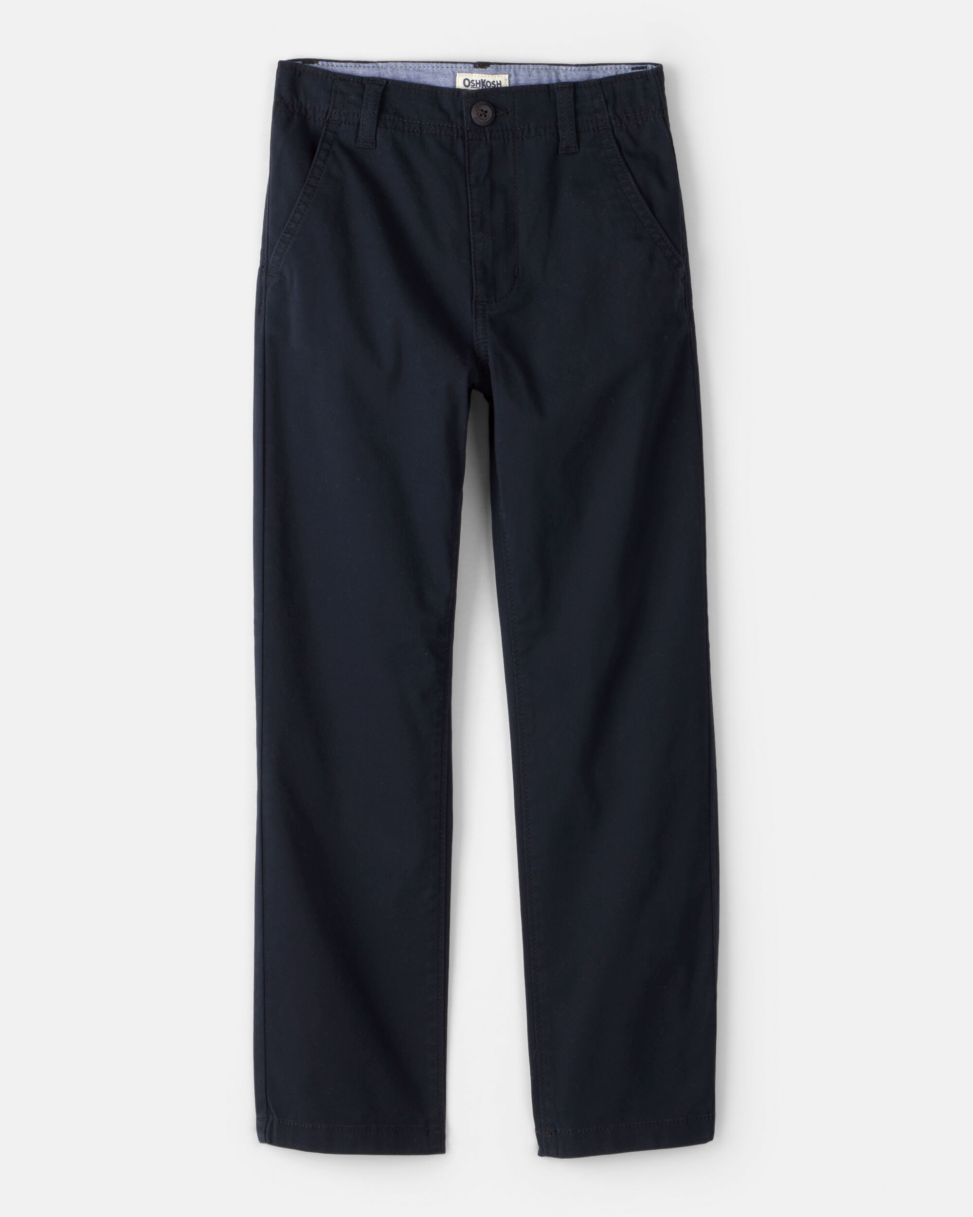 Boys Flat Front Fashion Pants - Navy