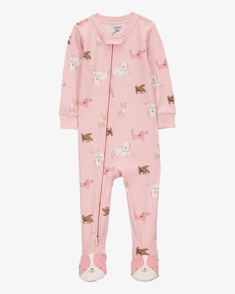 Girls Pajamas Carter Footie Pajamas Toddler Girl 1-Piece Dog 100
