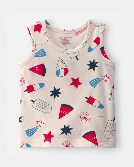 baby boy fourth of july popsicle tank top