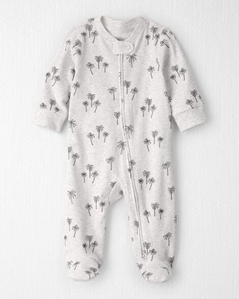 Baby Organic Cotton Sleep & Play Pajamas in Palm Trees