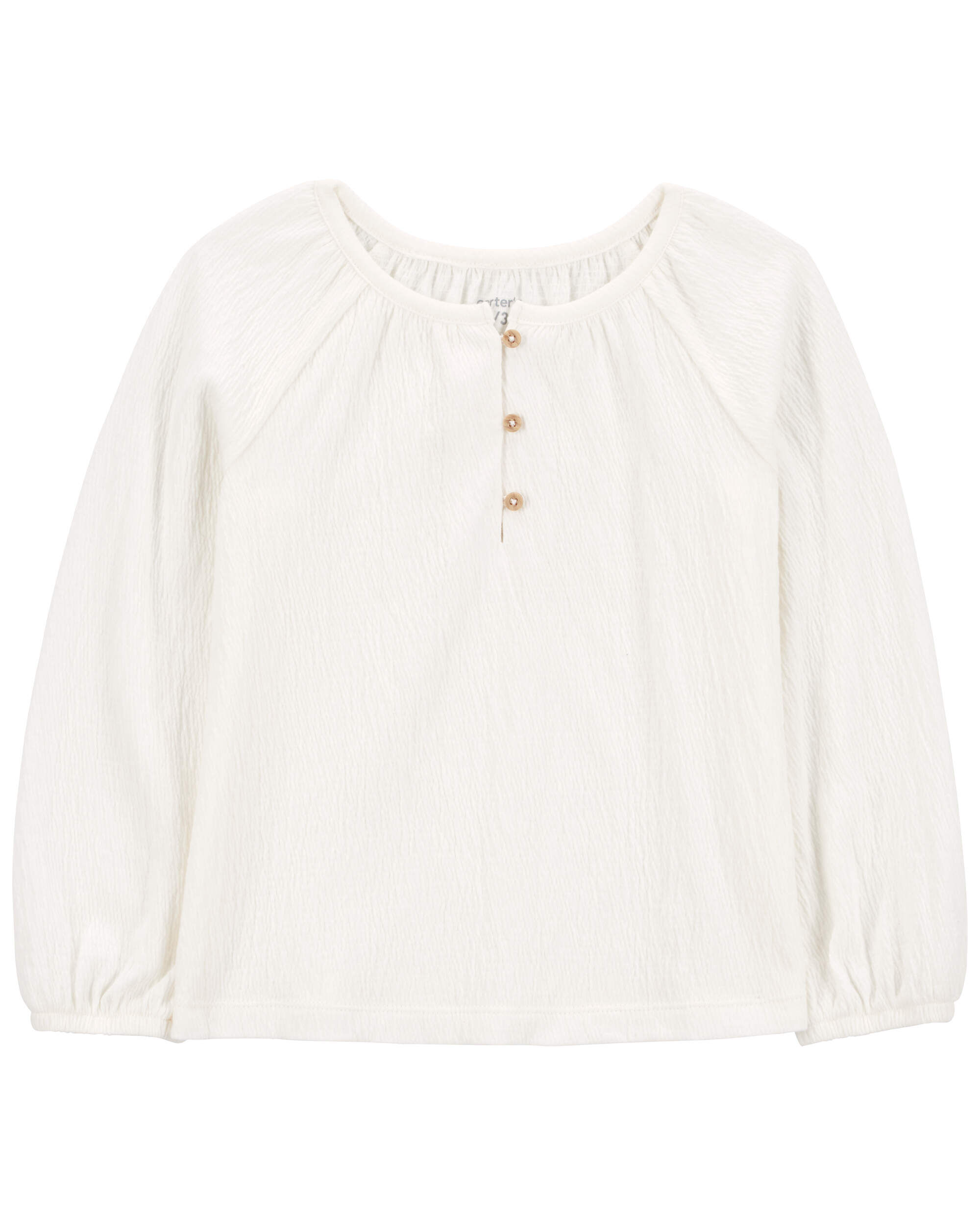 Toddler Gauze Long-Sleeve Top - Cream - Carter's | Carter's