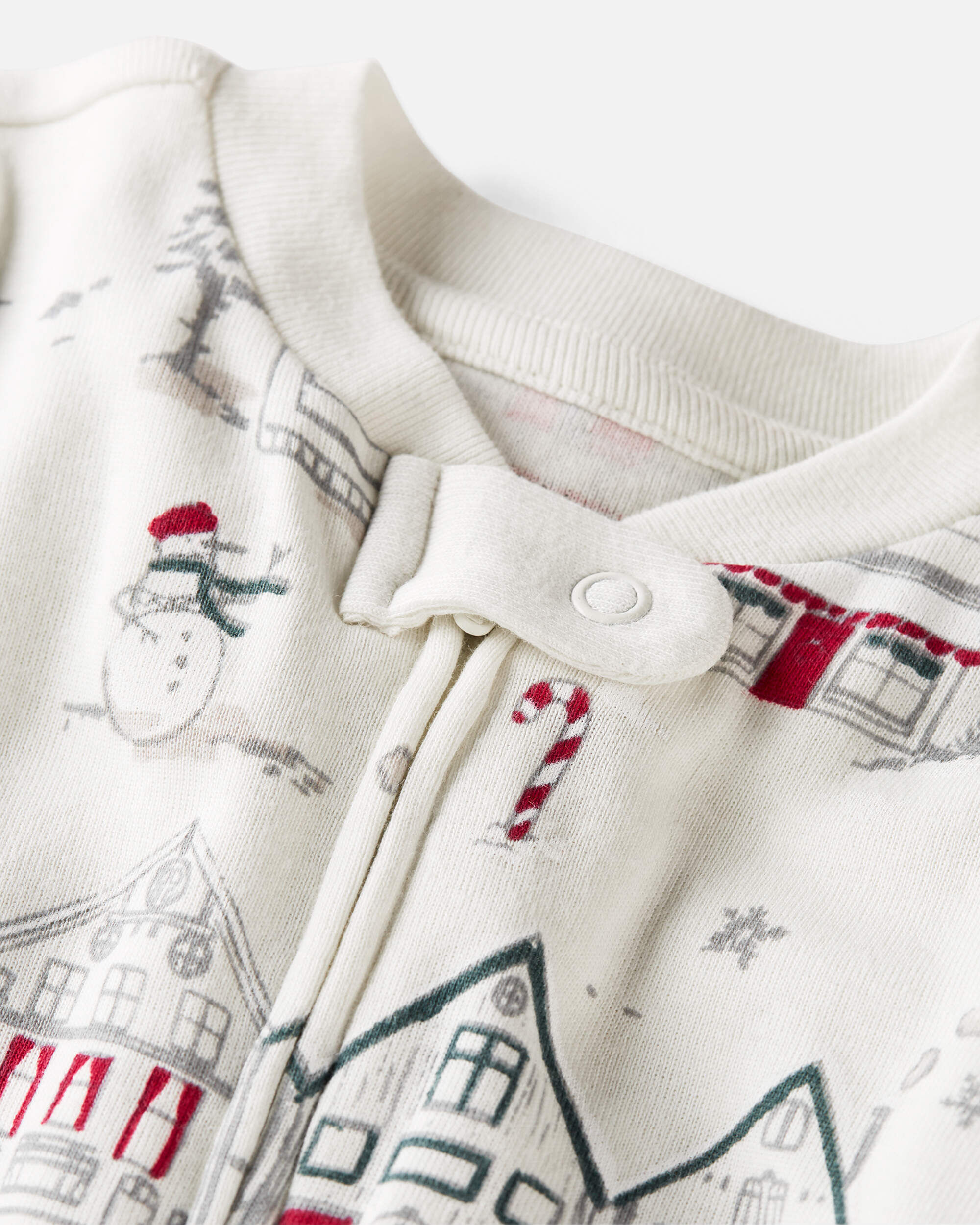 Baby Organic Cotton Sleep & Play Pajamas Winter Village