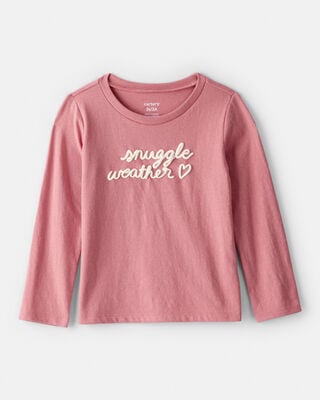 Toddler Girl Sweetheart Long-Sleeve Graphic Tee - Cream