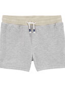 Grey - Toddler Pull-On Knit Rec Shorts, Selected
