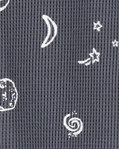 Product image 3 of Baby 2-Pack Ribbed 2-Way Zip Sleep & Play Pajamas - Grey/Ivory