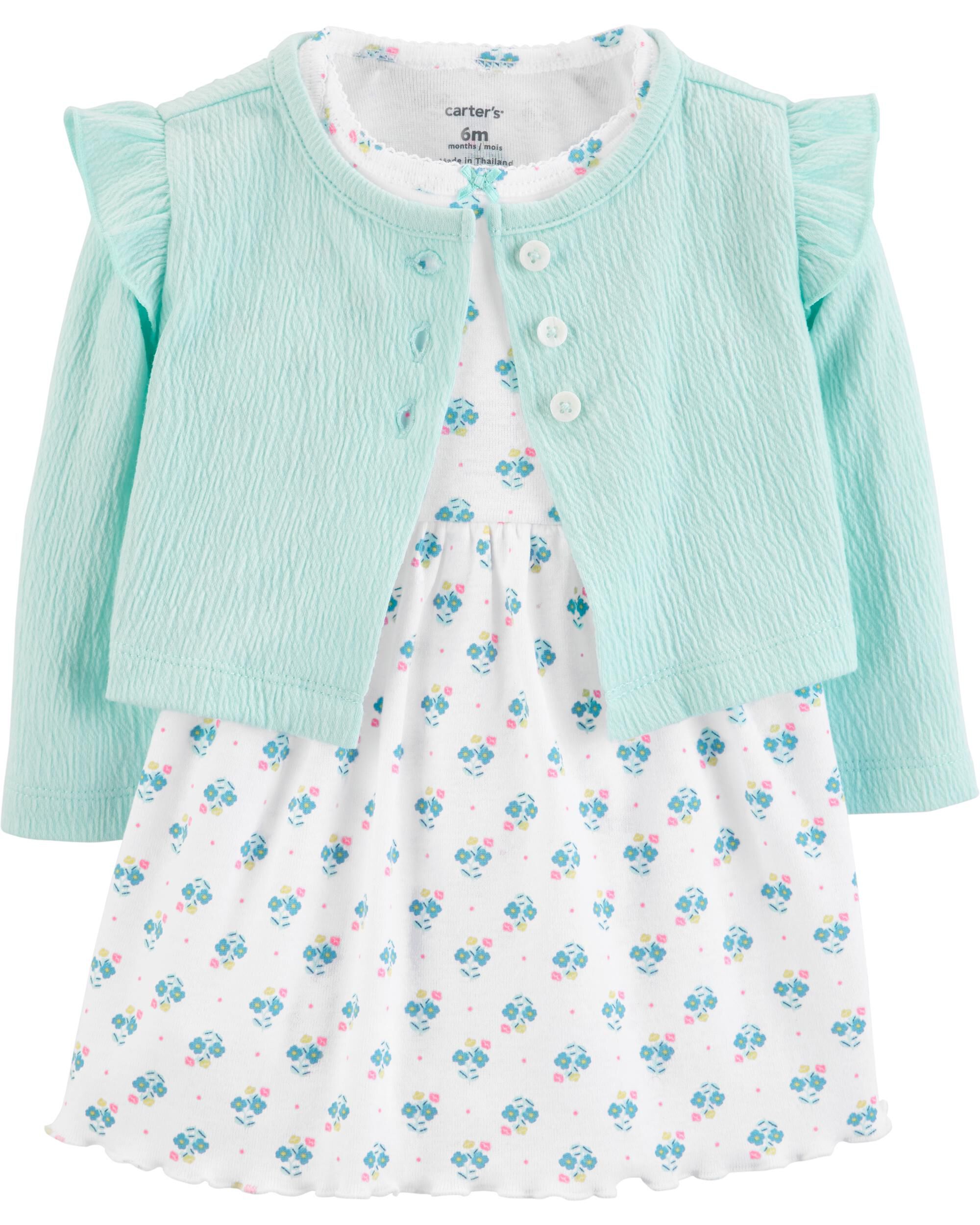 Carter/'s 2-Piece Dress /& Cardigan Set