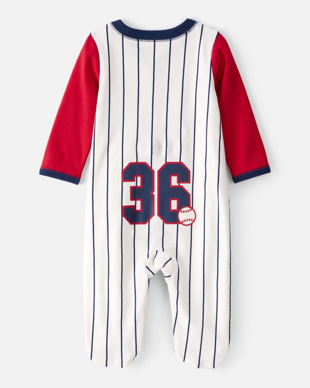 Product image 2 of Baby Baseball Snap-Up Cotton Sleep & Play Pajamas