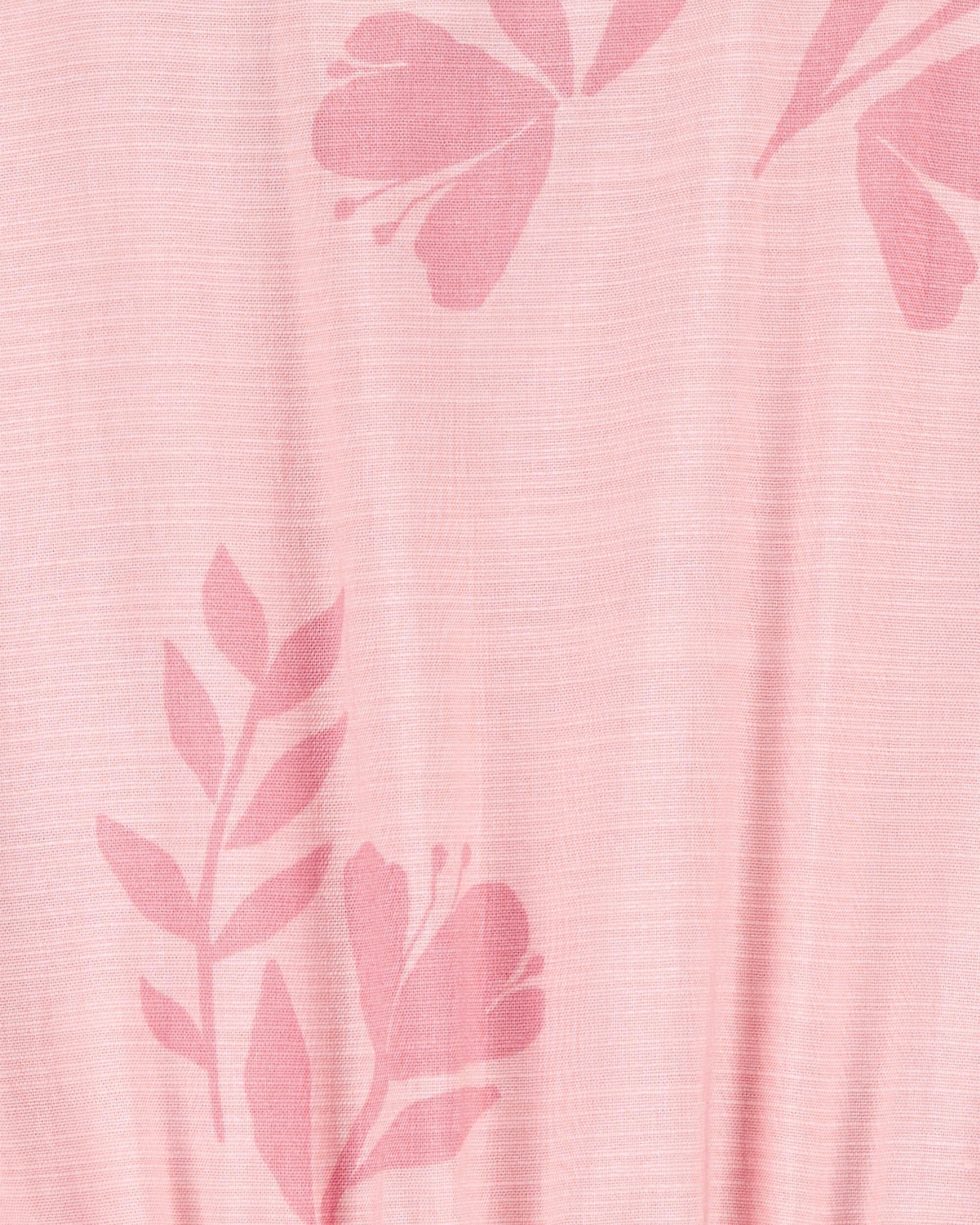 Kid Floral Cinched Top - Pink