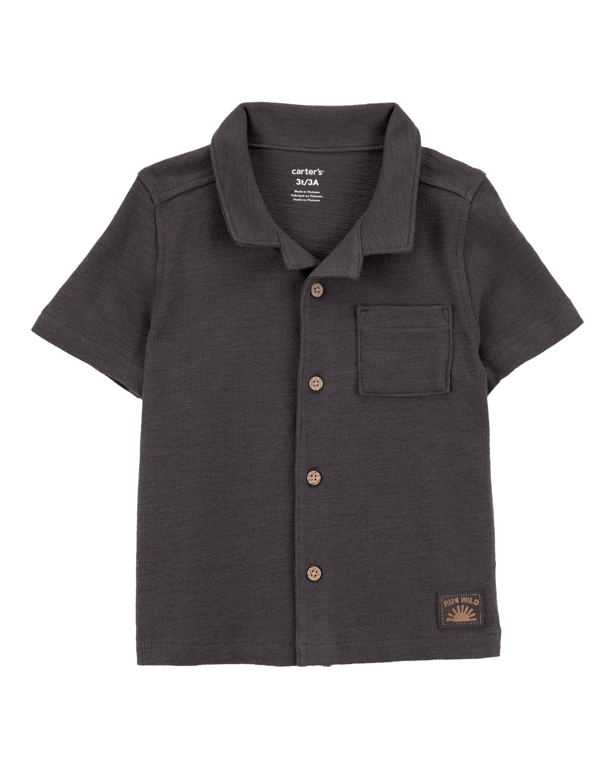 Toddler Textured Button-Down Jacquard Shirt - Carter's