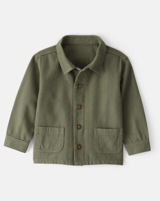 Product image 1 of Toddler Boy Herringbone Long-Sleeve Fashion Jacket - Olive