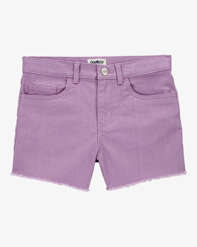 Product image 1 of Kid Iconic Raw Hem Shorts - Purple
