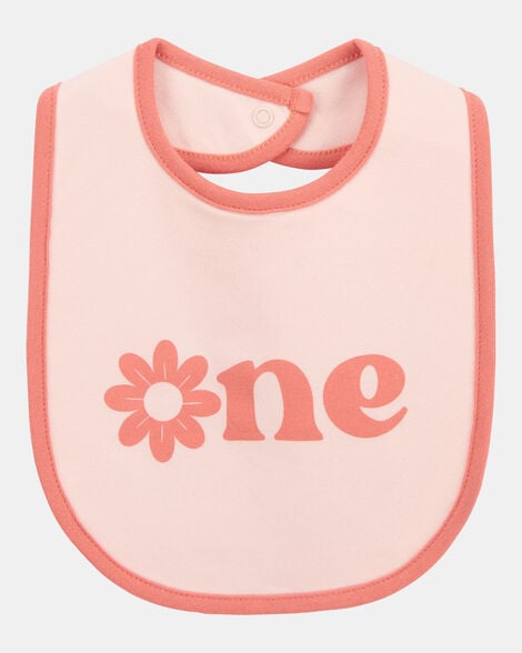 baby 1st birthday teething bib