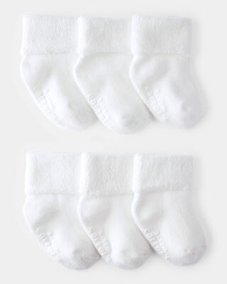 Baby 6-Pack Ankle Socks - Brown