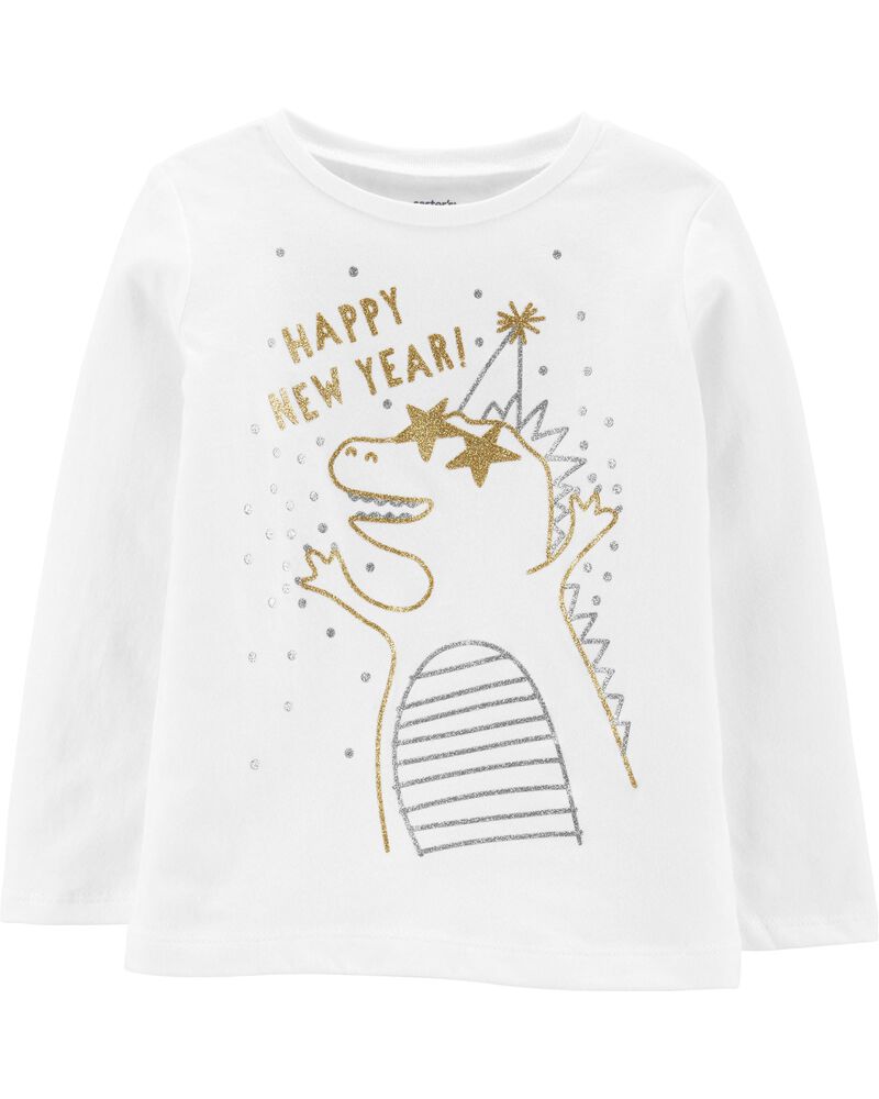Glitter Dinosaur New Year Jersey Tee Carters Com
