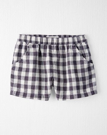 Baby Gingham Shorts Made with LENZING™ ECOVERO™ and Linen