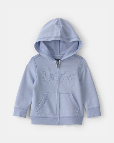 Baby Boy OshKosh Logo Zip-Up Hoodie - Blue