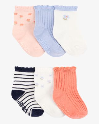 Product image 1 of Baby 6-Pack Floral Ruffle Booties