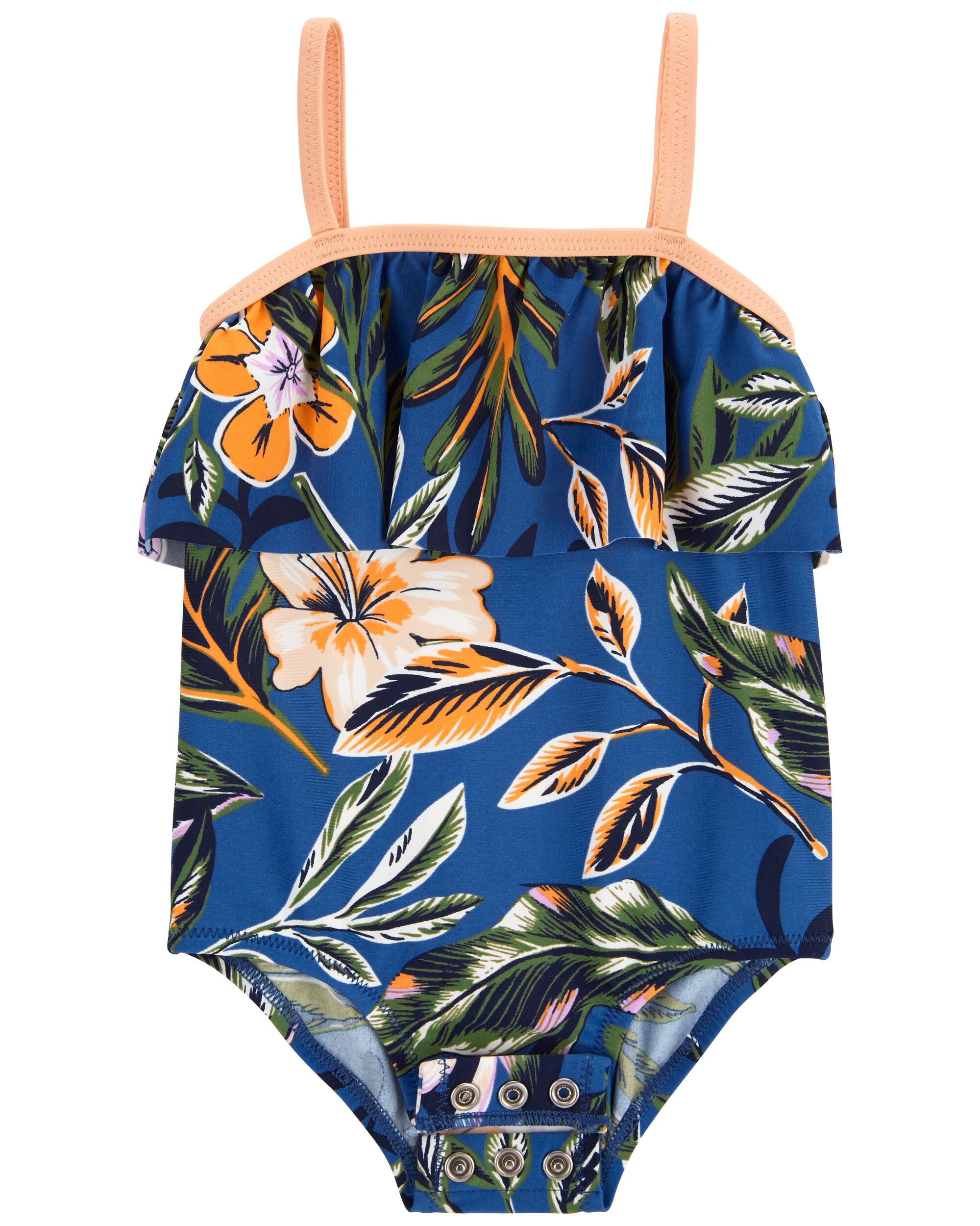 Baby Floral Print Ruffle Swimsuit OshKosh Carter s