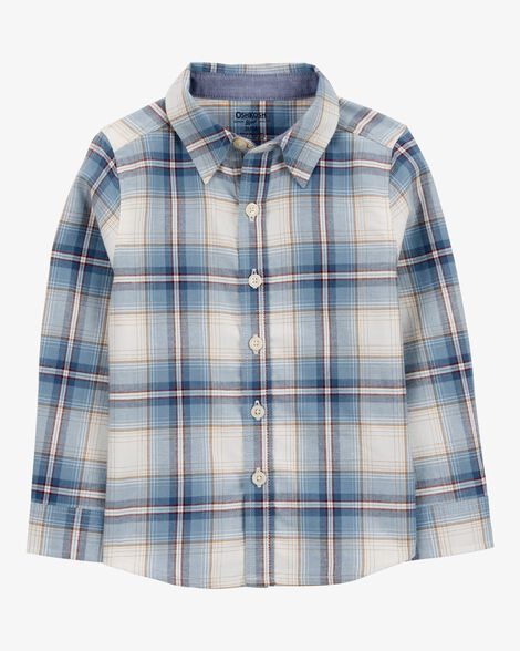 Toddler Plaid Button-Front Shirt