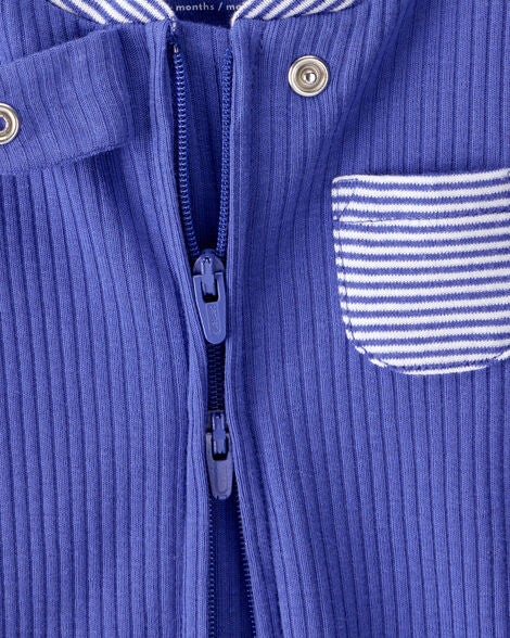  Product image 3 of Baby Striped 2-Way Zip Sleep & Play Pajamas
