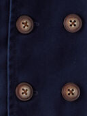 Navy - Baby Twill 100% Cotton Button-Down Jacket - Navy, Selected