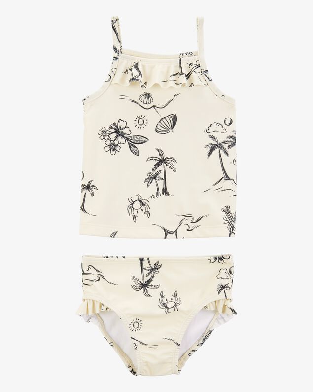 Product image 1 of Toddler 2-Piece Beach Print Tankini Set