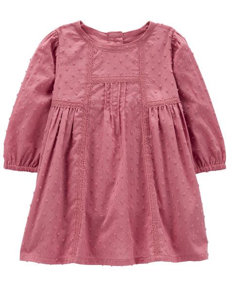  Product image 1 of Baby Swiss-Dot Crochet Trim Dress
