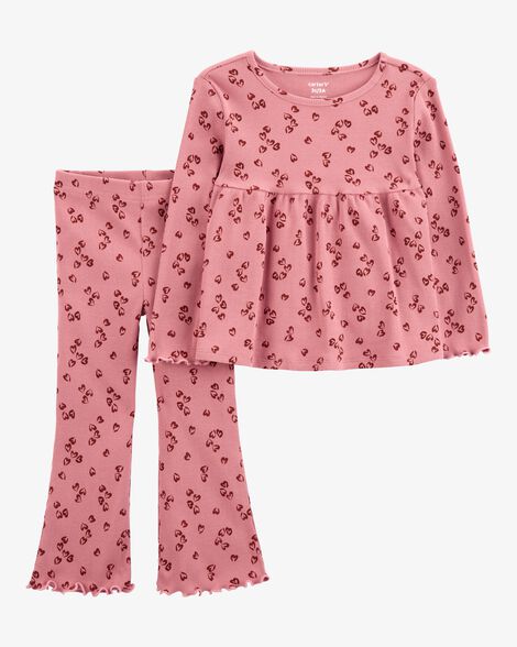  Product image 1 of Toddler 2-Piece Floral Top & Flare Legging Set